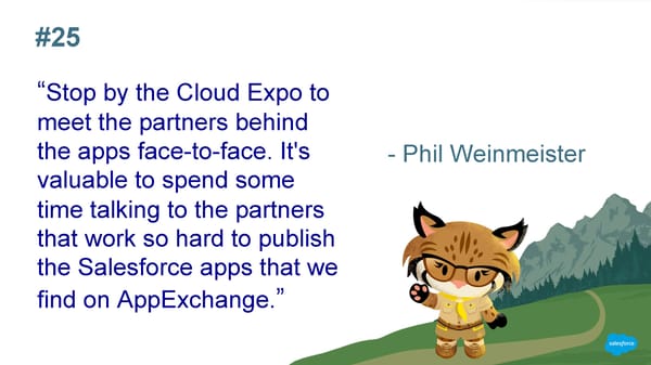 30 Really Good Pieces of Advice for Dreamforce First Timers - Page 31