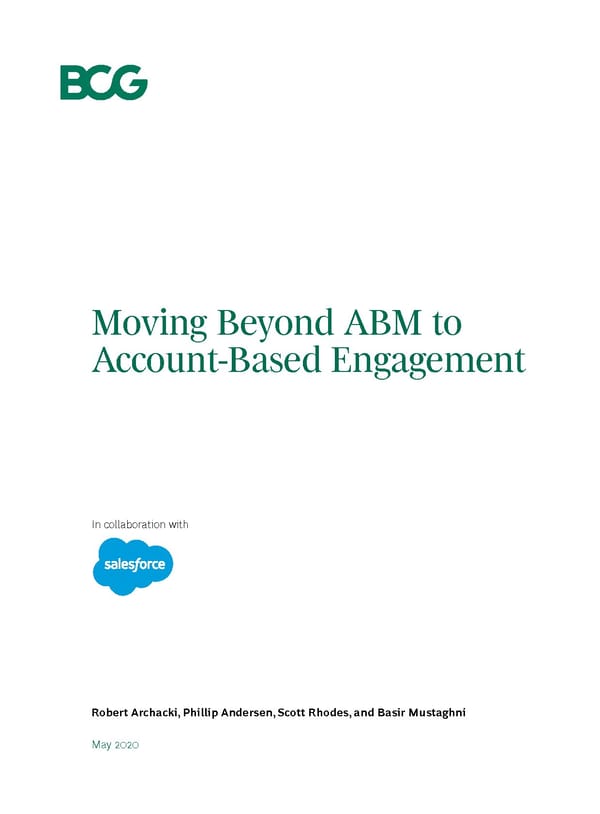 BCG moving beyond ABM to account based engagement - Page 3