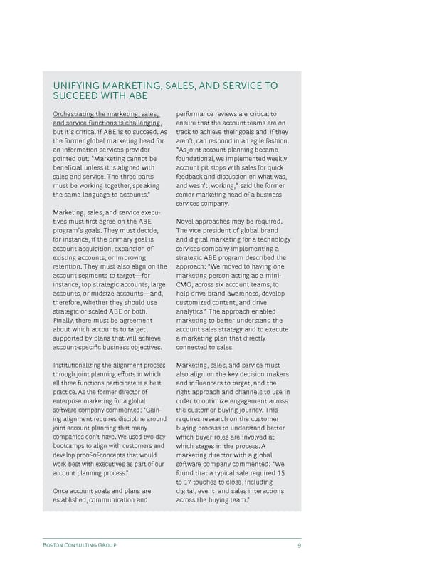 BCG moving beyond ABM to account based engagement - Page 11